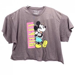 Vintage 80’s Mickey Mouse Womens XL Crop Top Disne